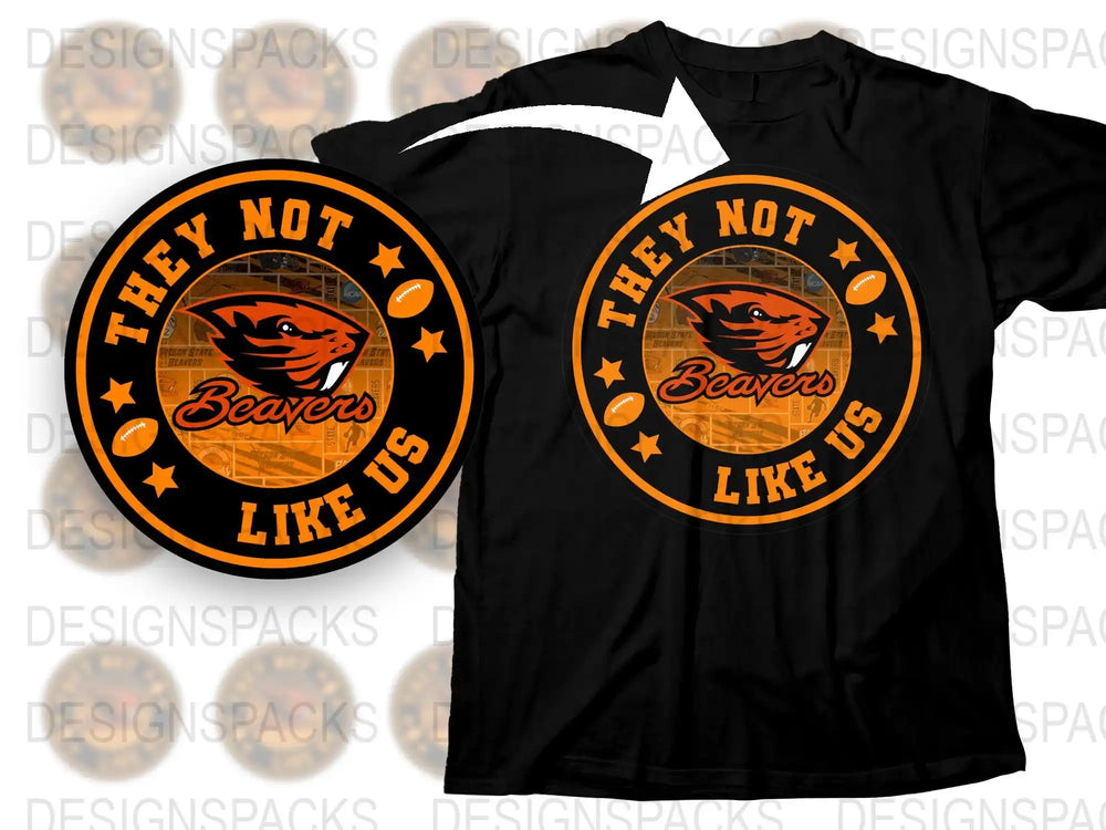 Vintage Beaver Graphic T-Shirt, Retro Style Orange and Black Tee, Cool Animal Logo, Unisex Fashion Top