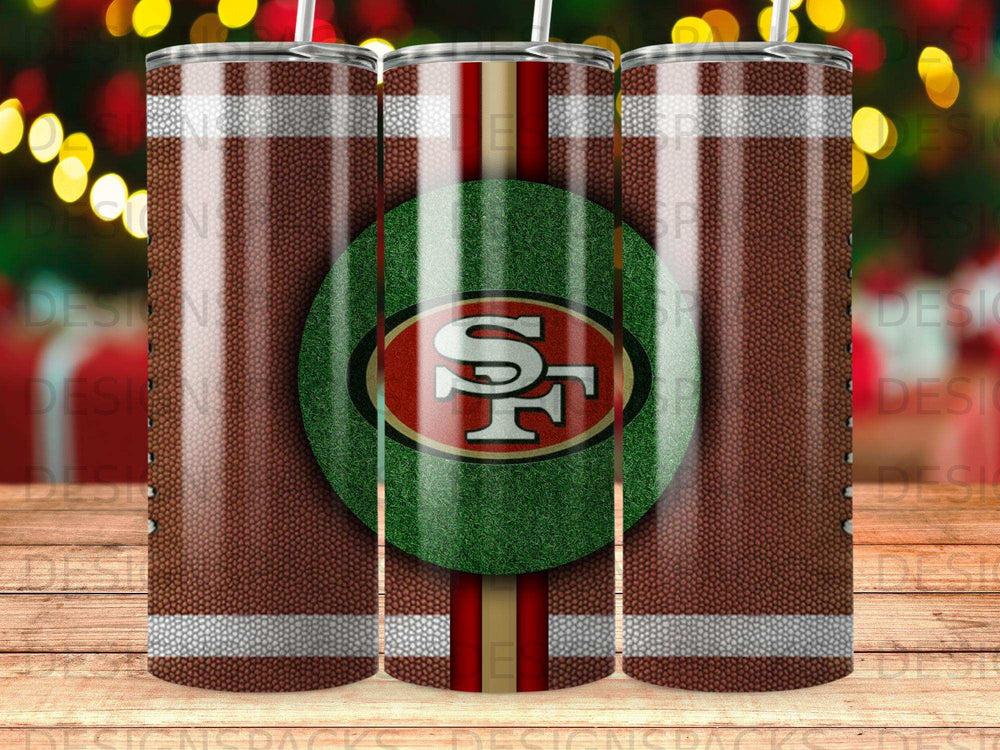 SF 49ers Football Design Sports Fan Tumbler product type
