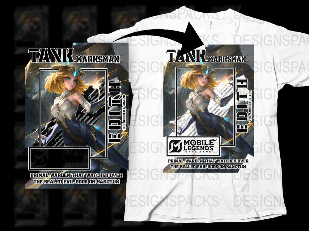 Mobile Legends Tanki Marksman T-Shirt, Anime Style Gaming Apparel, Graphic Tee for Gamers