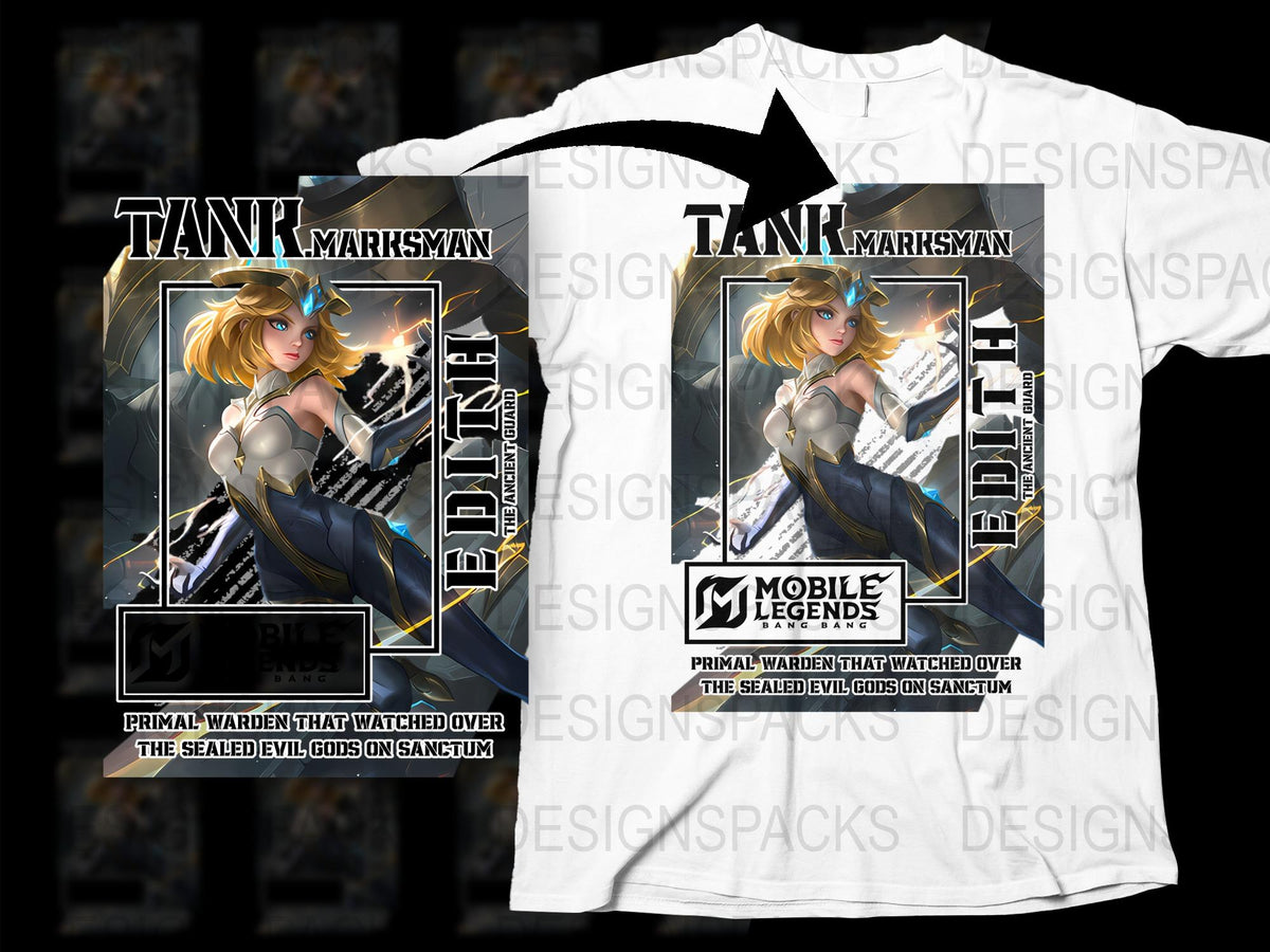 Mobile Legends Tanki Marksman T-Shirt, Anime Style Gaming Apparel, Graphic Tee for Gamers