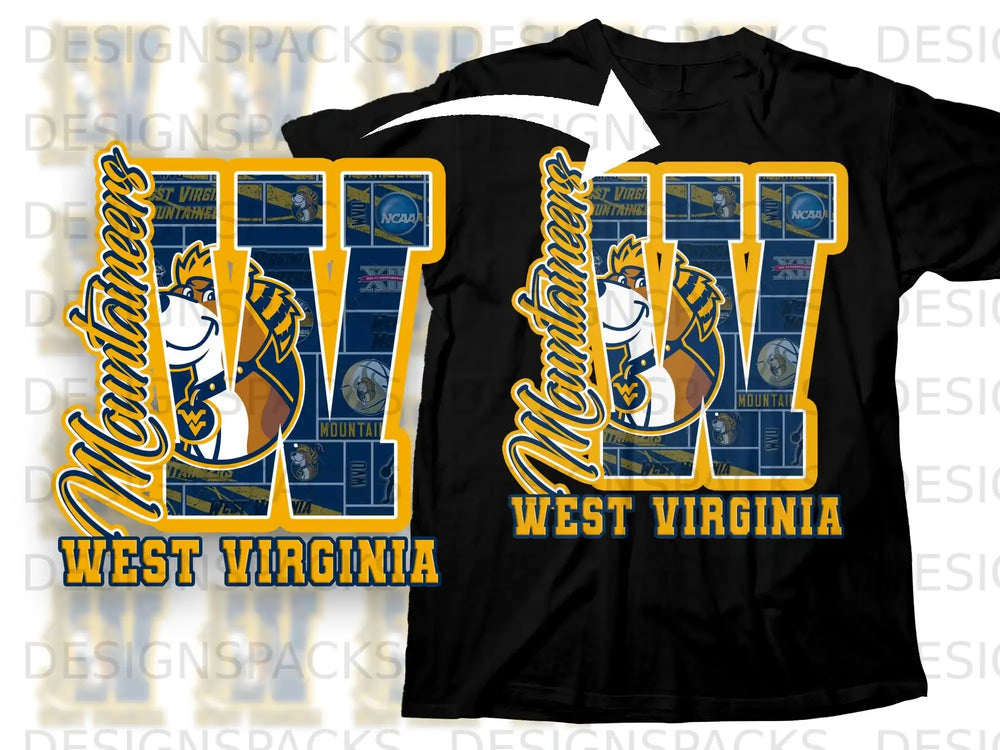 Mountaineers West Virginia NCAA Graphic Tee Shirt