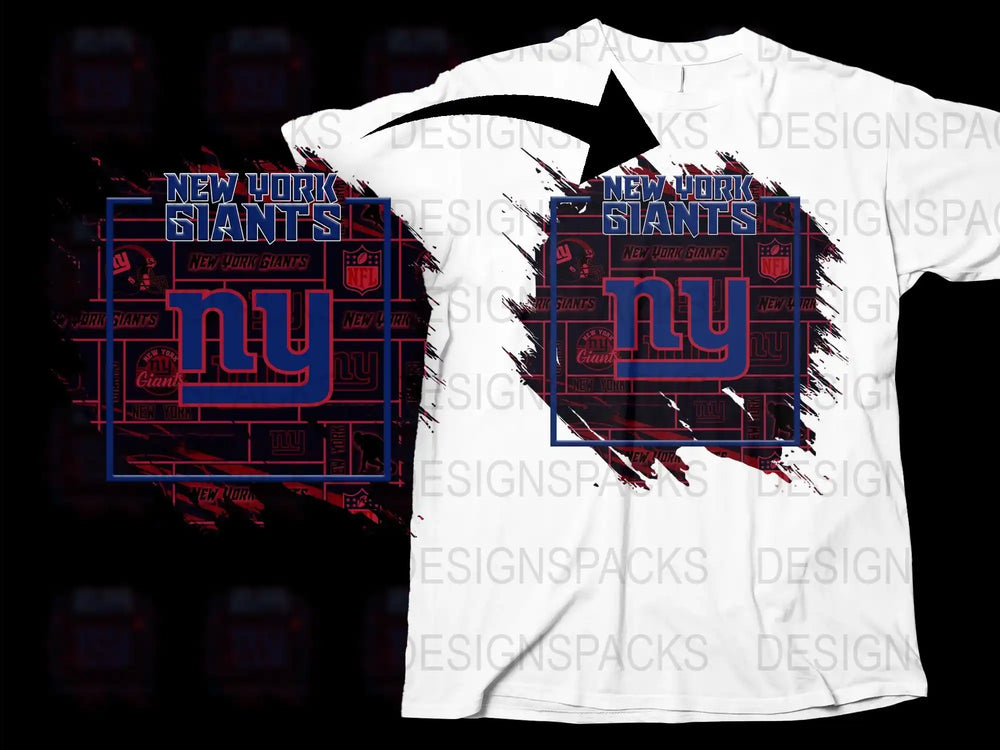 New York Giants Themed T-Shirt, Vintage Distressed Print, Sports Fan Apparel, Unisex Cotton Tee