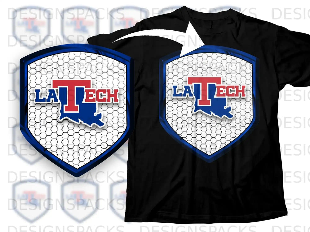 LA Tech Shield Logo Graphic T-Shirt