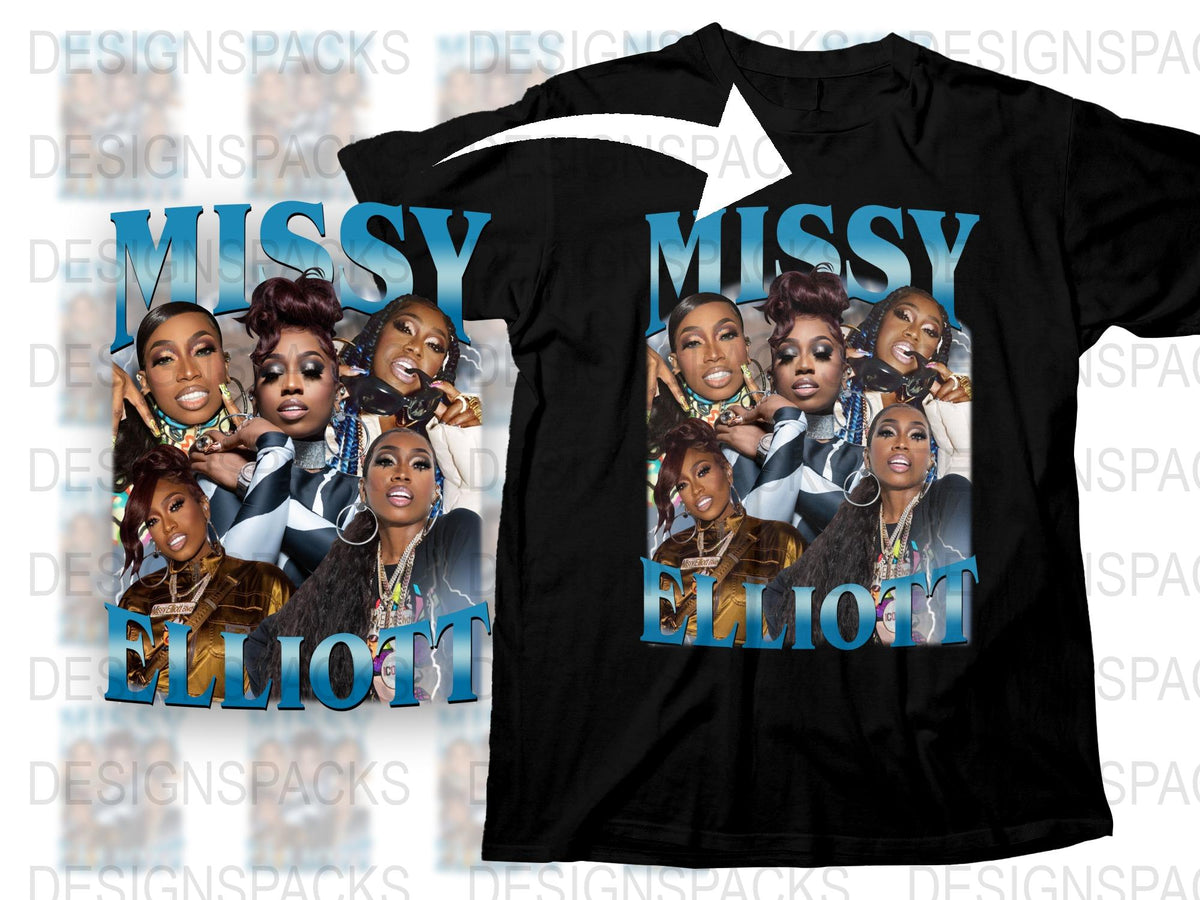 Missy Elliott Graphic Tee, Hip Hop Icon T-Shirt, Vintage Style, Music Legend Apparel, Bold Fashion Statement