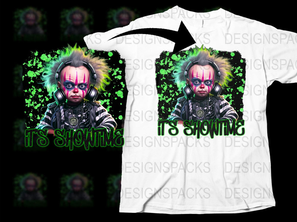 Beetlejuice Showtime T-Shirt, Unique Horror Movie Fan Apparel, Green Splatter Graphic Tee, Unisex Clothing