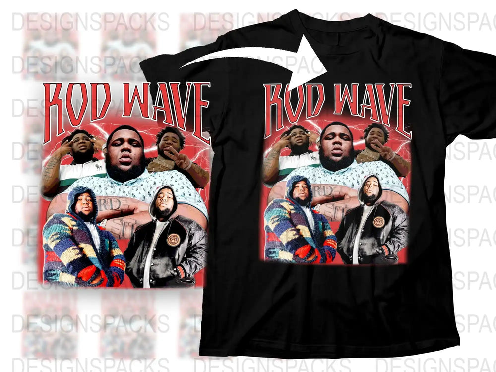 Rod Wave Graphic T-Shirt, Hip Hop Music Tee, Artist Inspired Merch, Casual Streetwear, Bold Red Design Shirt