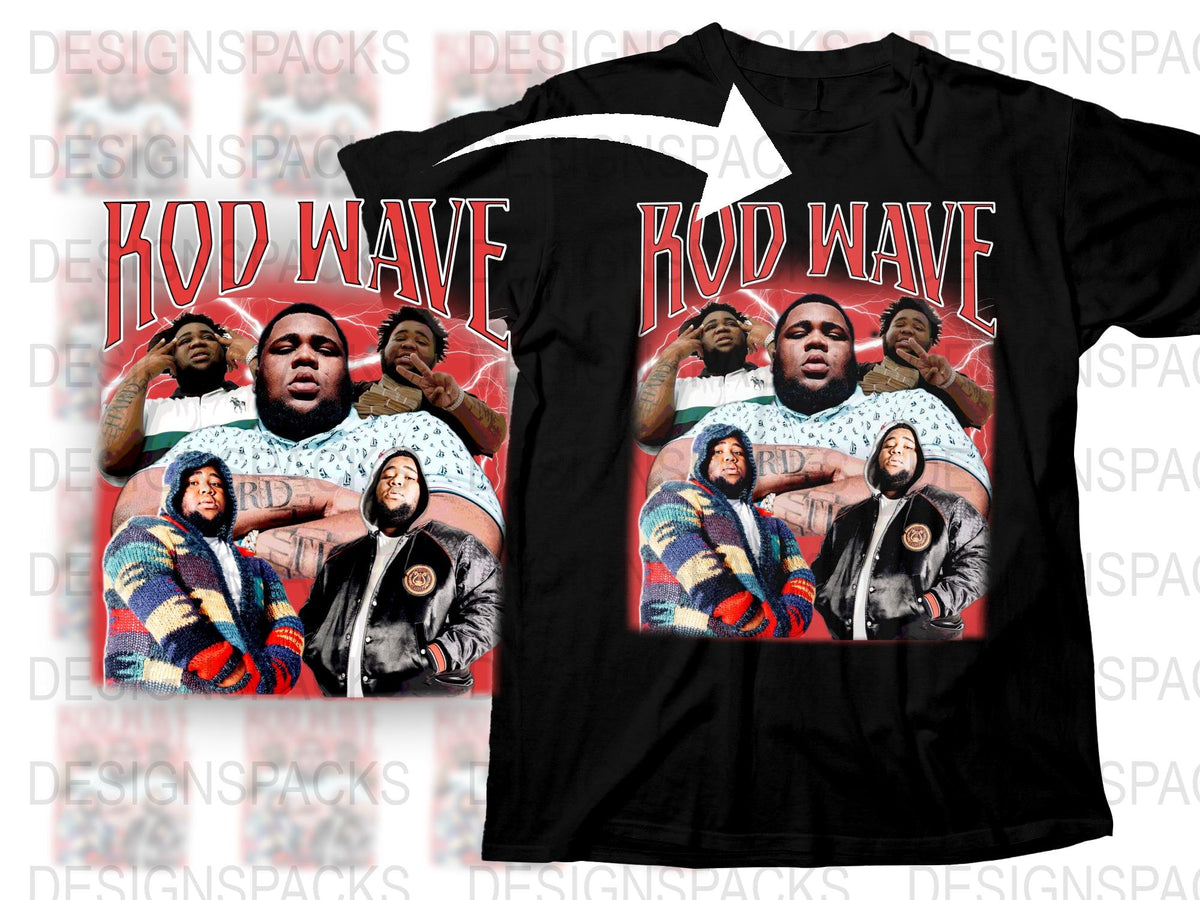 Rod Wave Graphic T-Shirt, Hip Hop Music Tee, Artist Inspired Merch, Casual Streetwear, Bold Red Design Shirt