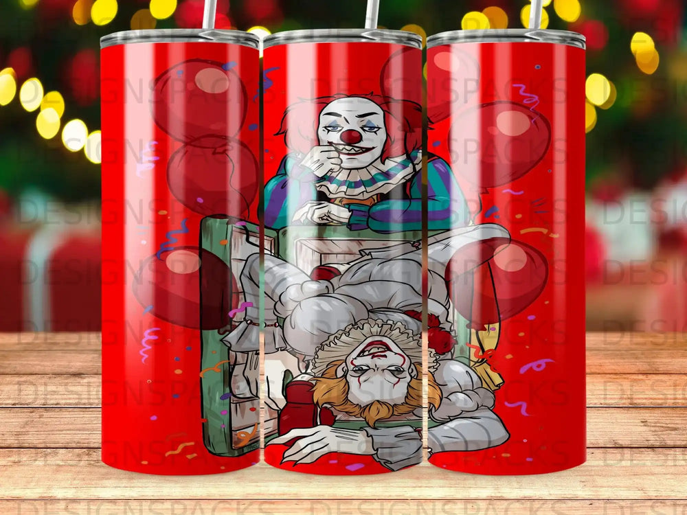 Pennywise Horror Clown Scary Balloons Confetti Tumbler product type