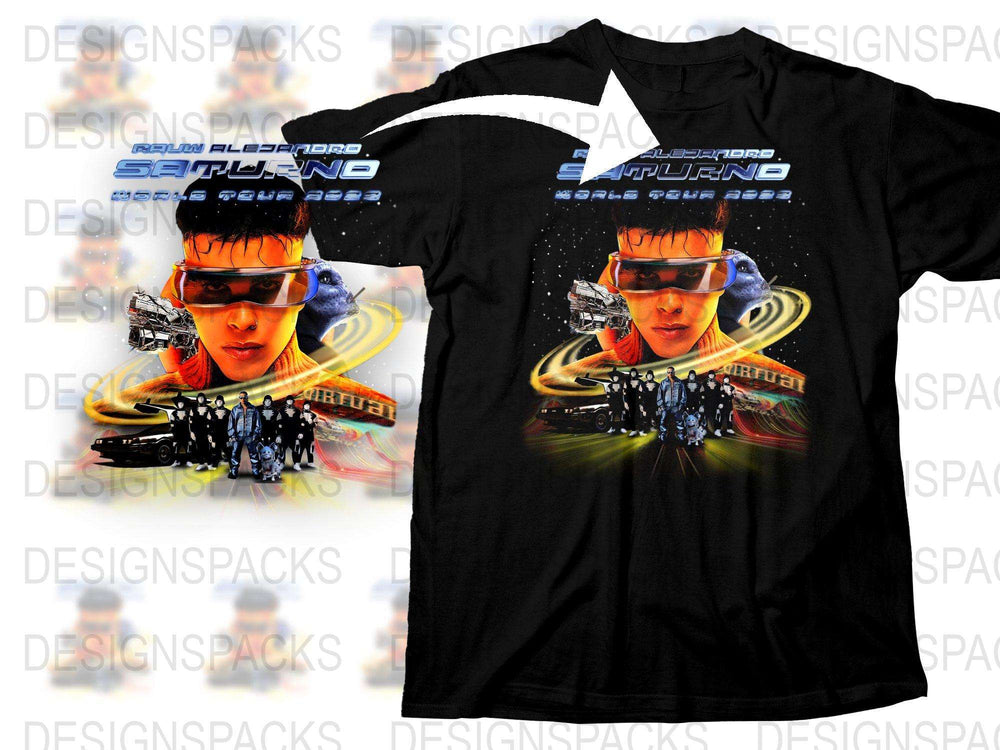 Vintage Sci-Fi T-Shirt, Cyberpunk Space Design, Retro Futuristic Saturn Graphic Tee, Unisex Fashion