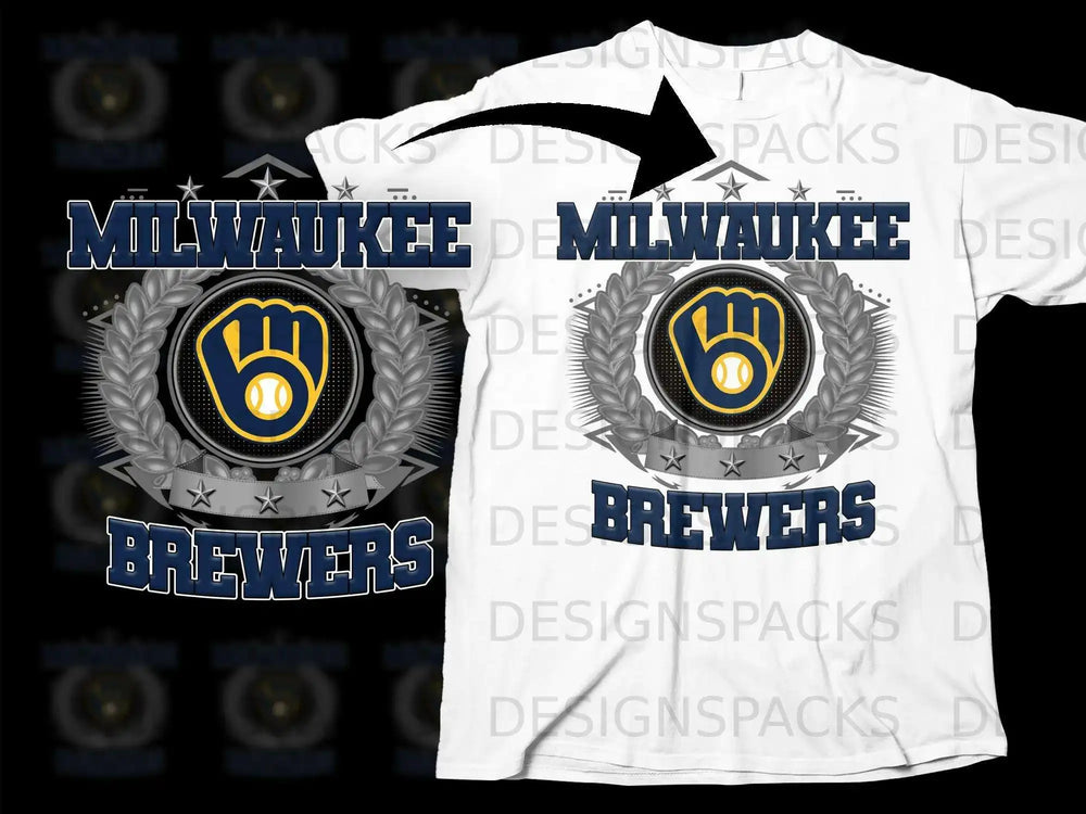Milwaukee Brewers Graphic Design T-Shirt