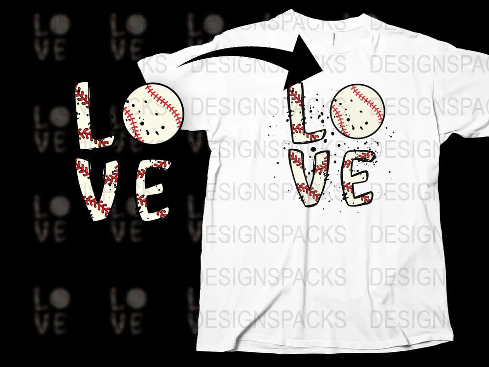 Baseball Love T-Shirt, Sports Themed Apparel, Red and White Graphic Tee, Unisex Fashion, Casual Wear