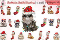 Load image into Gallery viewer, 20 Christmas Cat v2 Designs Bundle PNG designspacks
