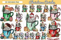 Load image into Gallery viewer, 20 Christmas Drinks Designs Bundle PNG designspacks
