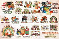 Load image into Gallery viewer, 20 Christmas teacher Designs Bundle PNG designspacks
