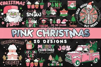 Load image into Gallery viewer, 20 Pink Christmas v2 Designs Bundle PNG designspacks
