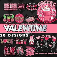 Load image into Gallery viewer, 20 Valentine V1 Designs Bundle PNG designspacks
