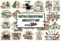 Load image into Gallery viewer, 20 Christmas Cat v1 Designs Bundle PNG

