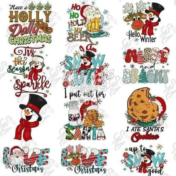 20 Christmas v6 Designs Bundle PNG