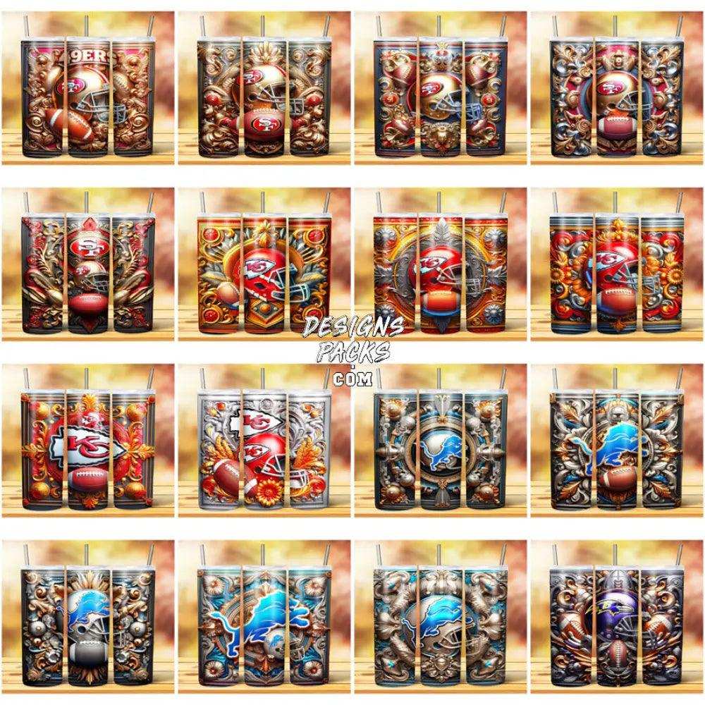 20 Football Conference Championships Tumbler Wrap Bundle Jpg