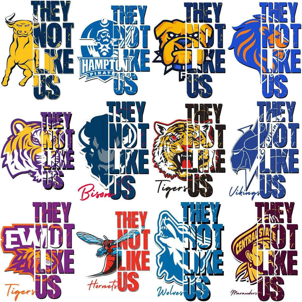 20 HBCU College They Not Like Us Designs Bundle PNG