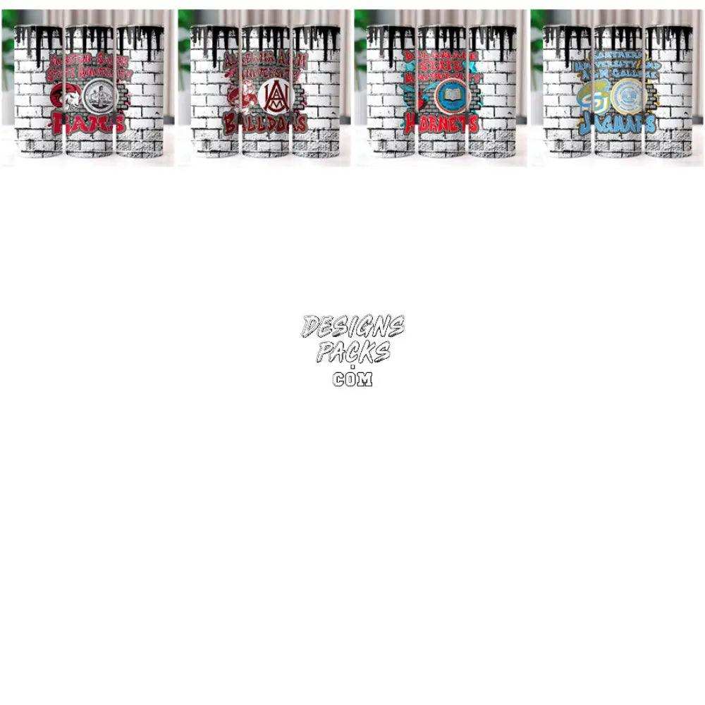 20 Hbcu Graffiti College Team Tumbler Wrap Bundle Jpg