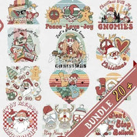 Load image into Gallery viewer, 20 Hippie Christmas Designs Bundle PNG
