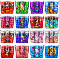 Load image into Gallery viewer, 20 Inflate Cartoon Tumbler Wrap Bundle Jpg
