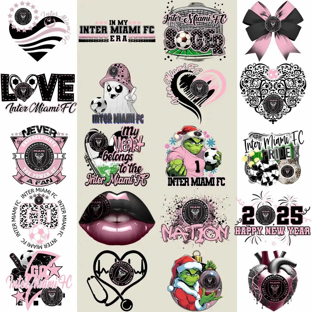 19 Inter Miami CF Soccer Designs Bundle PNG