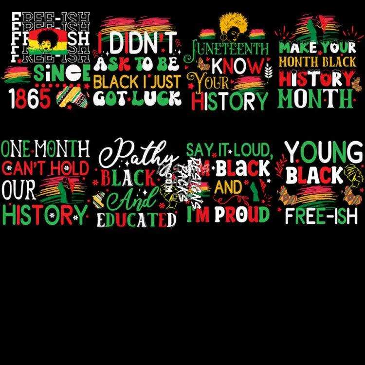 20 Juneteenth Black History Designs Bundle Png