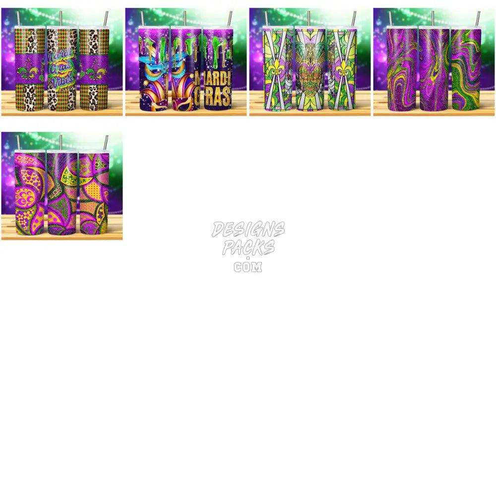 20 Mardi Gras 1 Tumbler Wrap Bundle Jpg