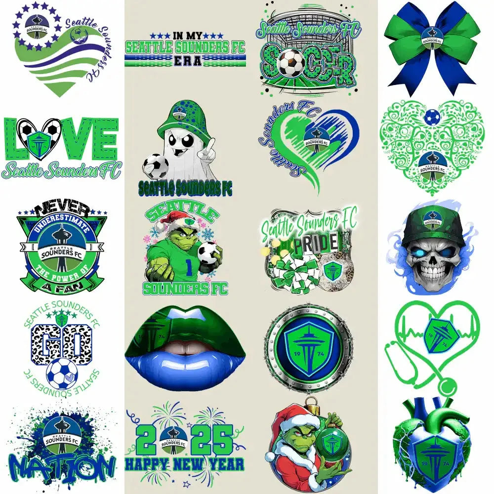 19 Seattle Sounders FC Soccer Designs Bundle PNG