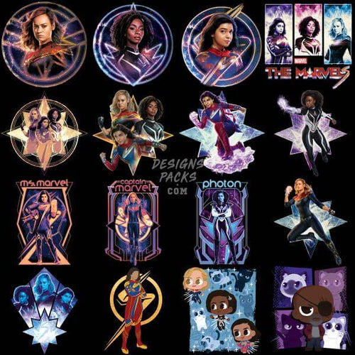 20 Super Hero Girls Movie Designs Bundle Png