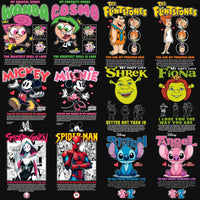 Load image into Gallery viewer, 20 Valentine Couples Streetwear Black + White Designs Bundle PNG
