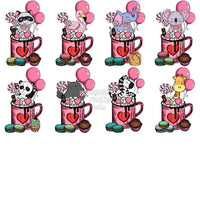 Load image into Gallery viewer, 20 Valentine Drinks Ballons Animals Designs Bundle Png
