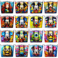 Load image into Gallery viewer, 200 Cartoon Mix Paint Tumbler Wrap Bundle Jpg
