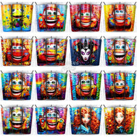 Load image into Gallery viewer, 200 Cartoon Mix Paint Tumbler Wrap Bundle Jpg
