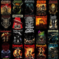 Load image into Gallery viewer, 200 Rock Heavy Metal V5 Halftone Designs Bundle Png
