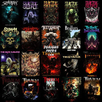 Load image into Gallery viewer, 200 Rock Heavy Metal V5 Halftone Designs Bundle Png
