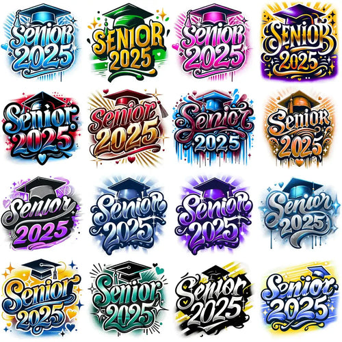 200 Senior Class 2025 Graduation Designs Bundle PNG