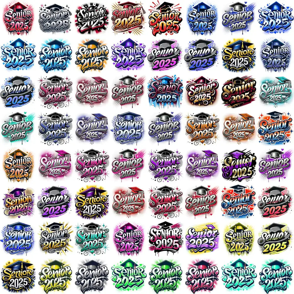 200 Senior Class 2025 Graduation Designs Bundle PNG