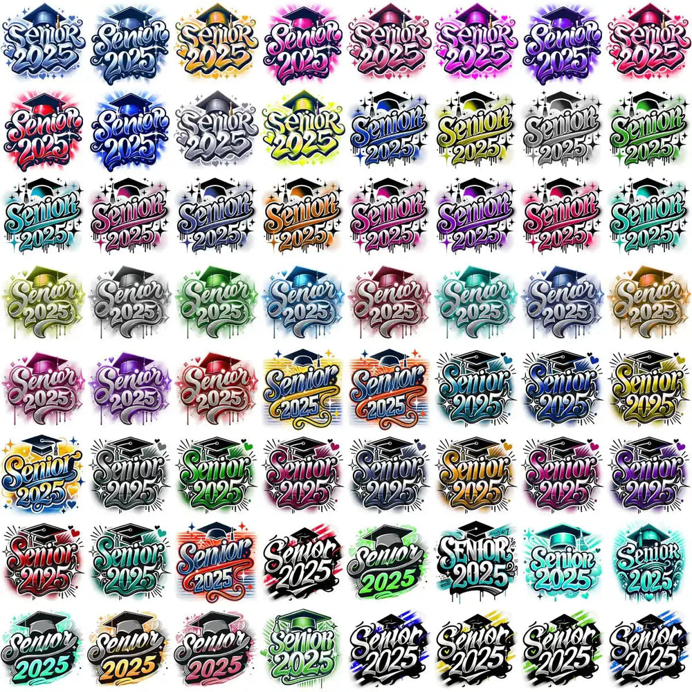 200 Senior Class 2025 Graduation Designs Bundle PNG