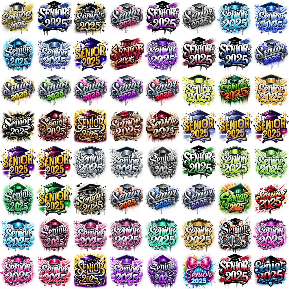 200 Senior Class 2025 Graduation Designs Bundle PNG