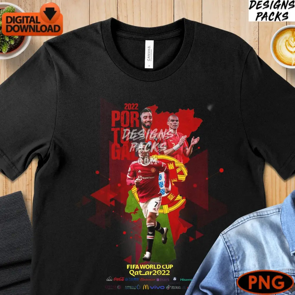 2022 Portugal Soccer Team Digital Fifa World Cup Qatar Instant Download Png Art