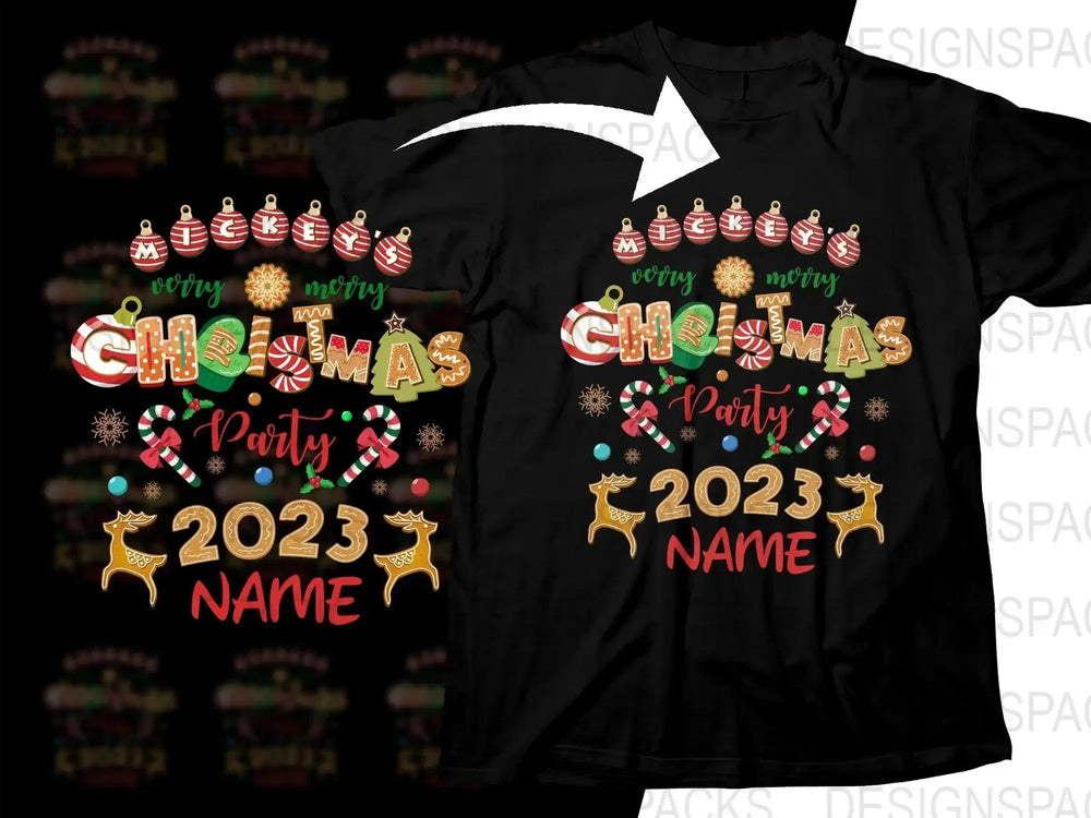 2023 Very Merry Christmas Party Mickey Png Digital Download