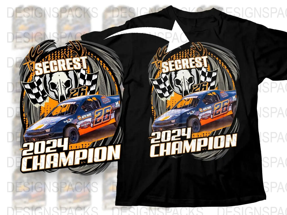 2024 Champion Secrest Car Racing Graphic Png Digital Download
