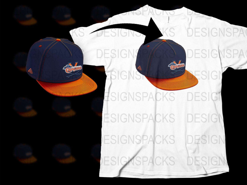 Sports Team Logo T-Shirt and Baseball Cap Set, Unisex Casual Wear, Adjustable Hat
