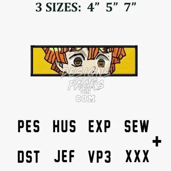 Zenitsu Agatsuma eyes Anime Embroidery Design