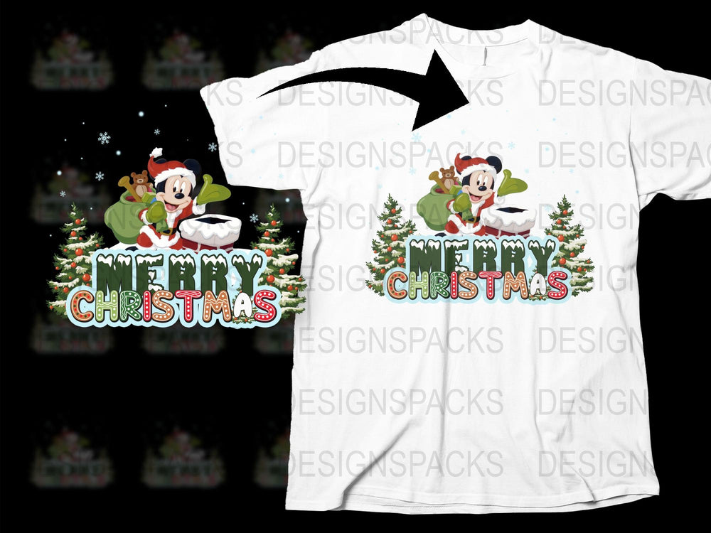 Christmas T-Shirt Santa Claus Graphic Holiday Tee Festive Winter Apparel Unisex Full Print Shirt