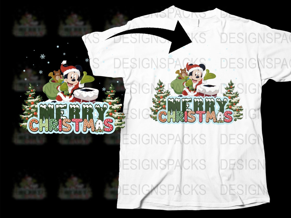 Christmas T-Shirt Santa Claus Graphic Holiday Tee Festive Winter Apparel Unisex Full Print Shirt