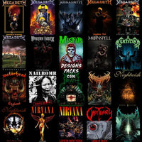 Load image into Gallery viewer, 205 Rock Heavy Metal V6 Halftone Designs Bundle Png
